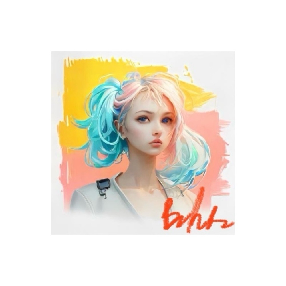 HANDCRAFTED Digital art of a anime figure by me a print and laminated NWT